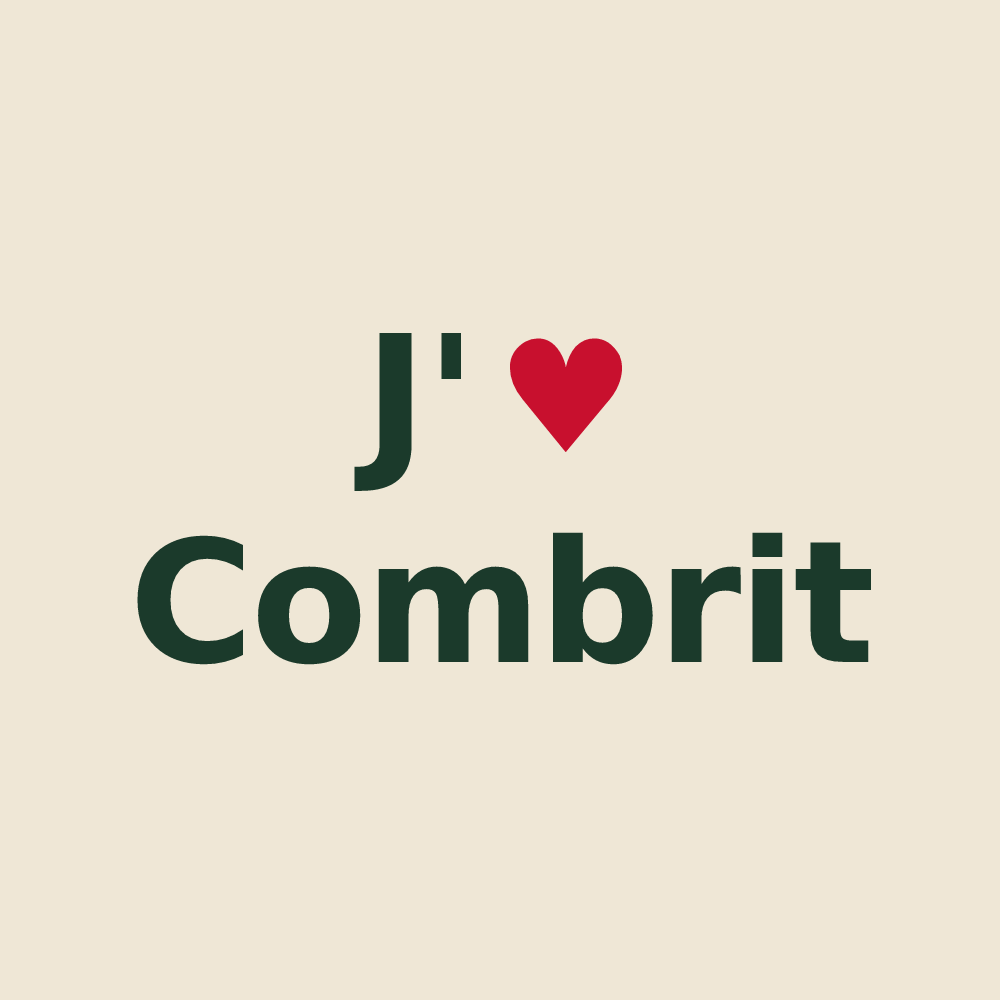 Tote bag personnalisé Combrit — design J'aime Combrit