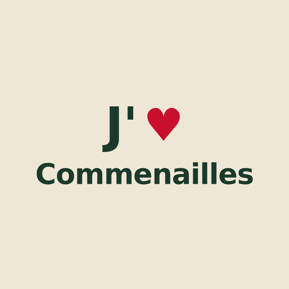 Tote bag personnalisé Commenailles — design J'aime Commenailles