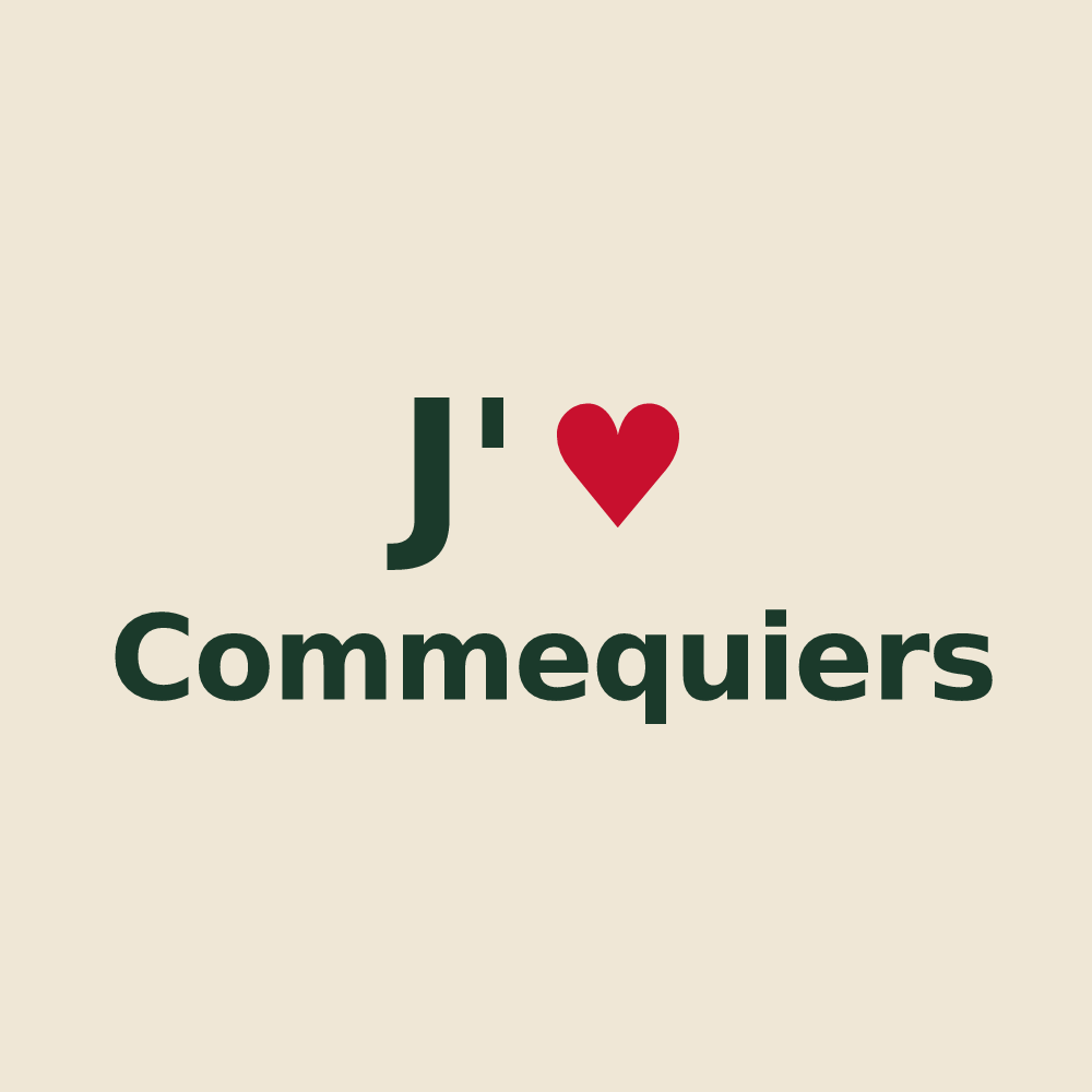 Tote bag personnalisé Commequiers — design J'aime Commequiers