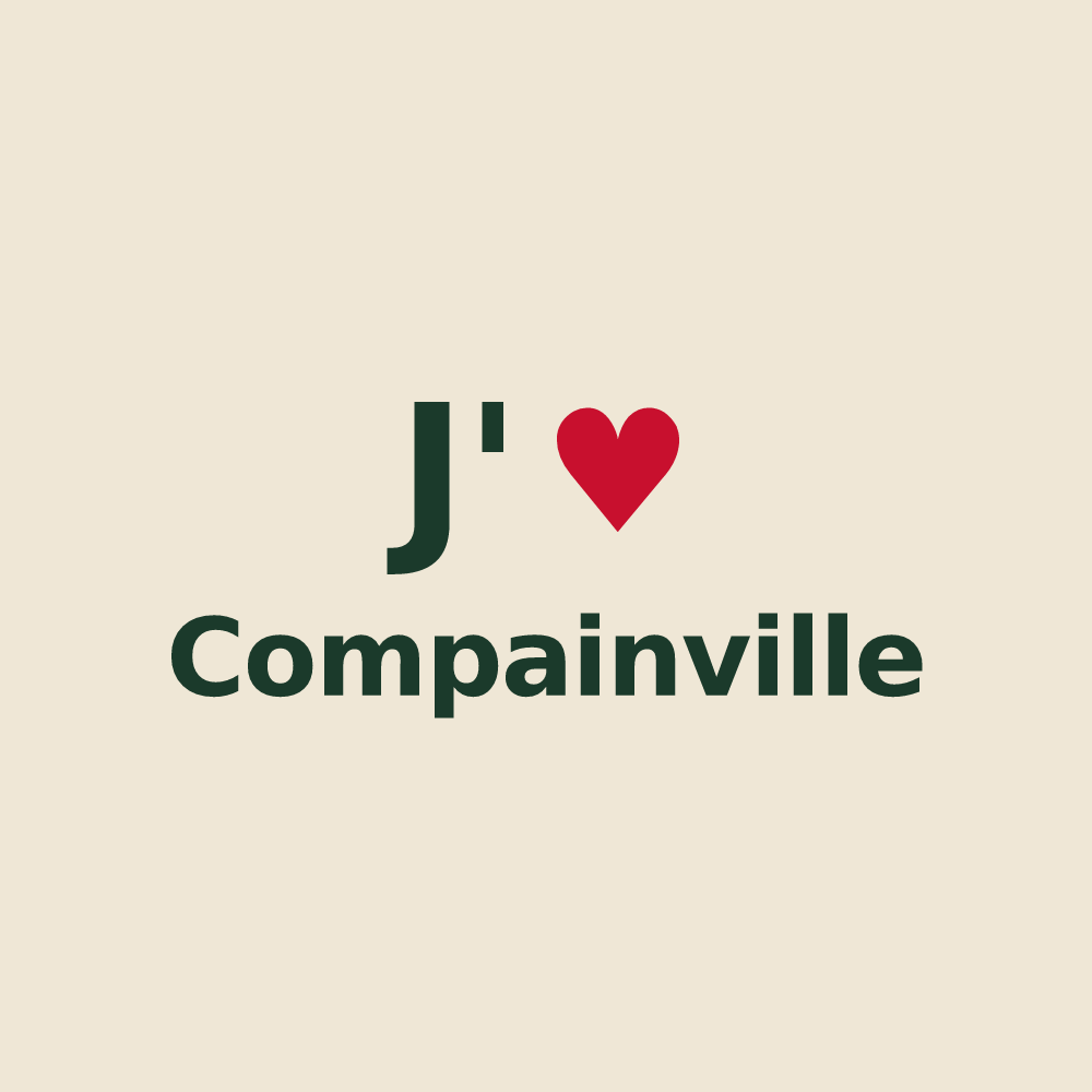 Tote bag personnalisé Compainville — design J'aime Compainville