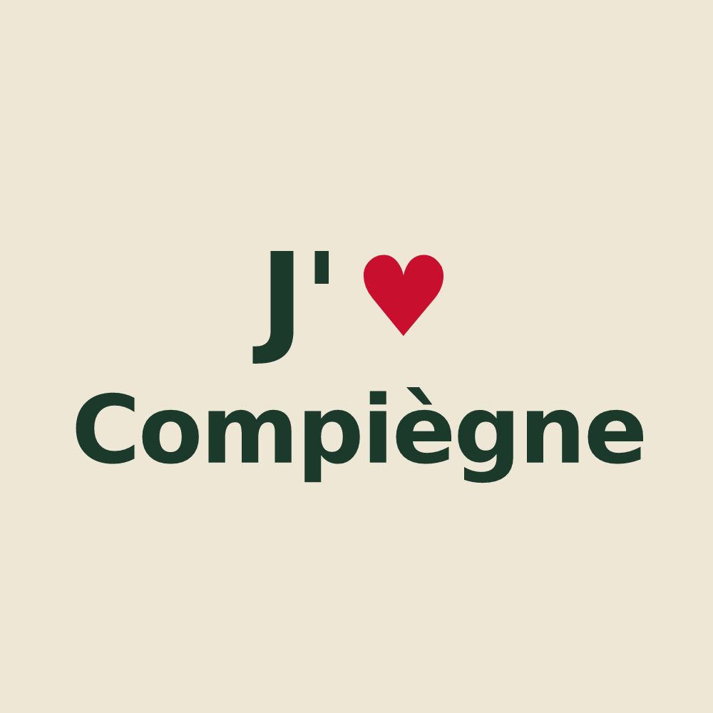 Tote bag personnalisé Compiègne — design J'aime Compiègne