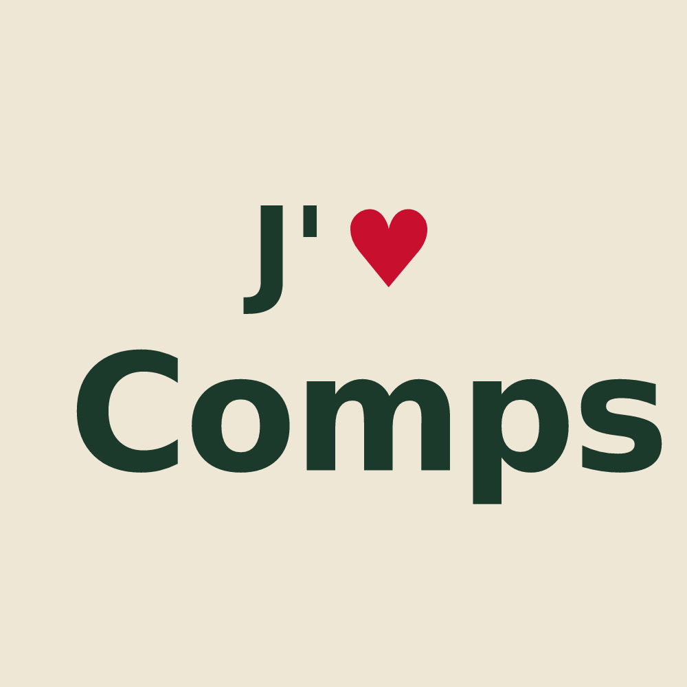 Tote bag personnalisé Comps — design J'aime Comps