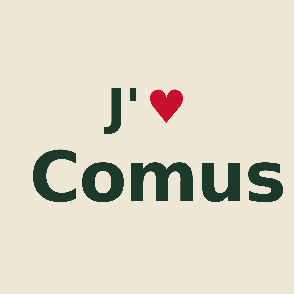 Tote bag personnalisé Comus — design J'aime Comus