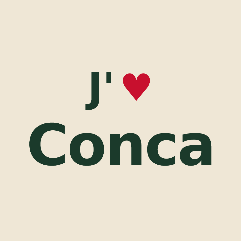 Tote bag personnalisé Conca — design J'aime Conca