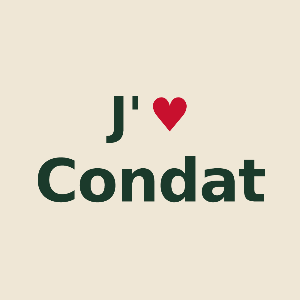 Tote bag personnalisé Condat — design J'aime Condat
