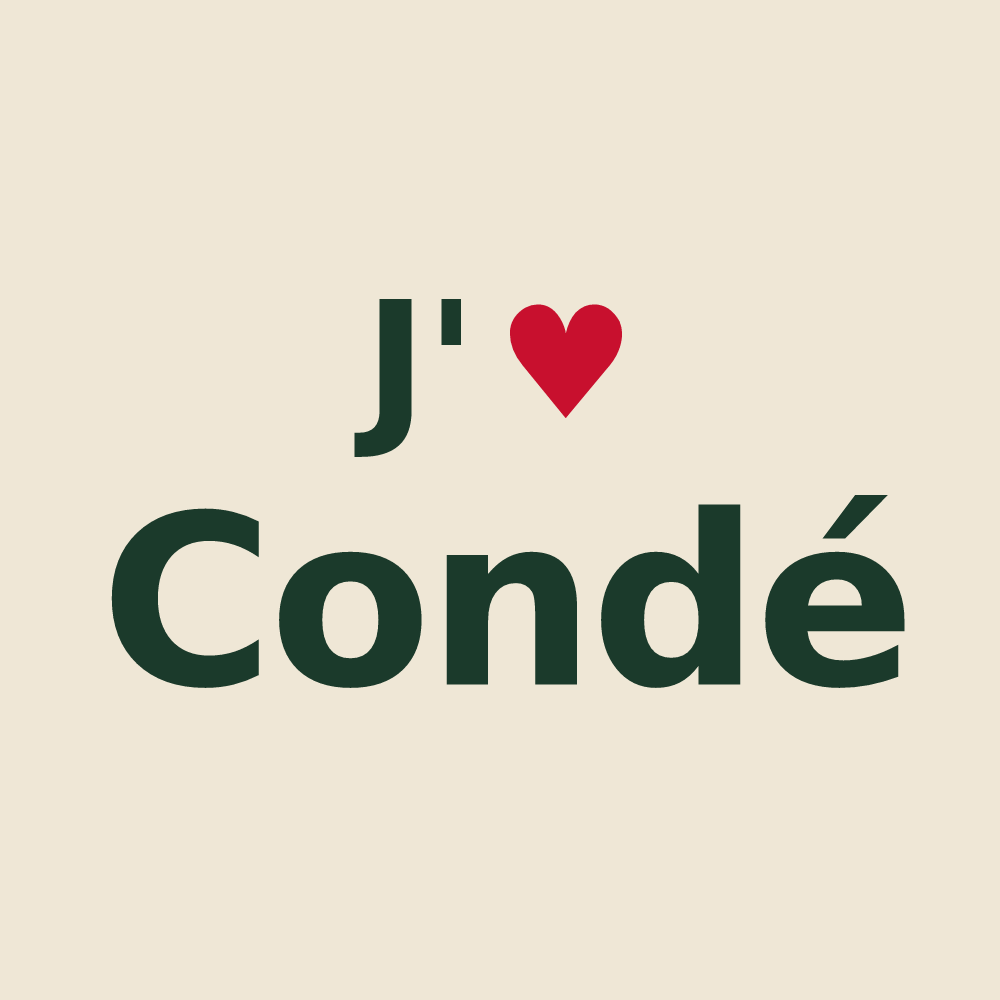 Tote bag personnalisé Condé — design J'aime Condé