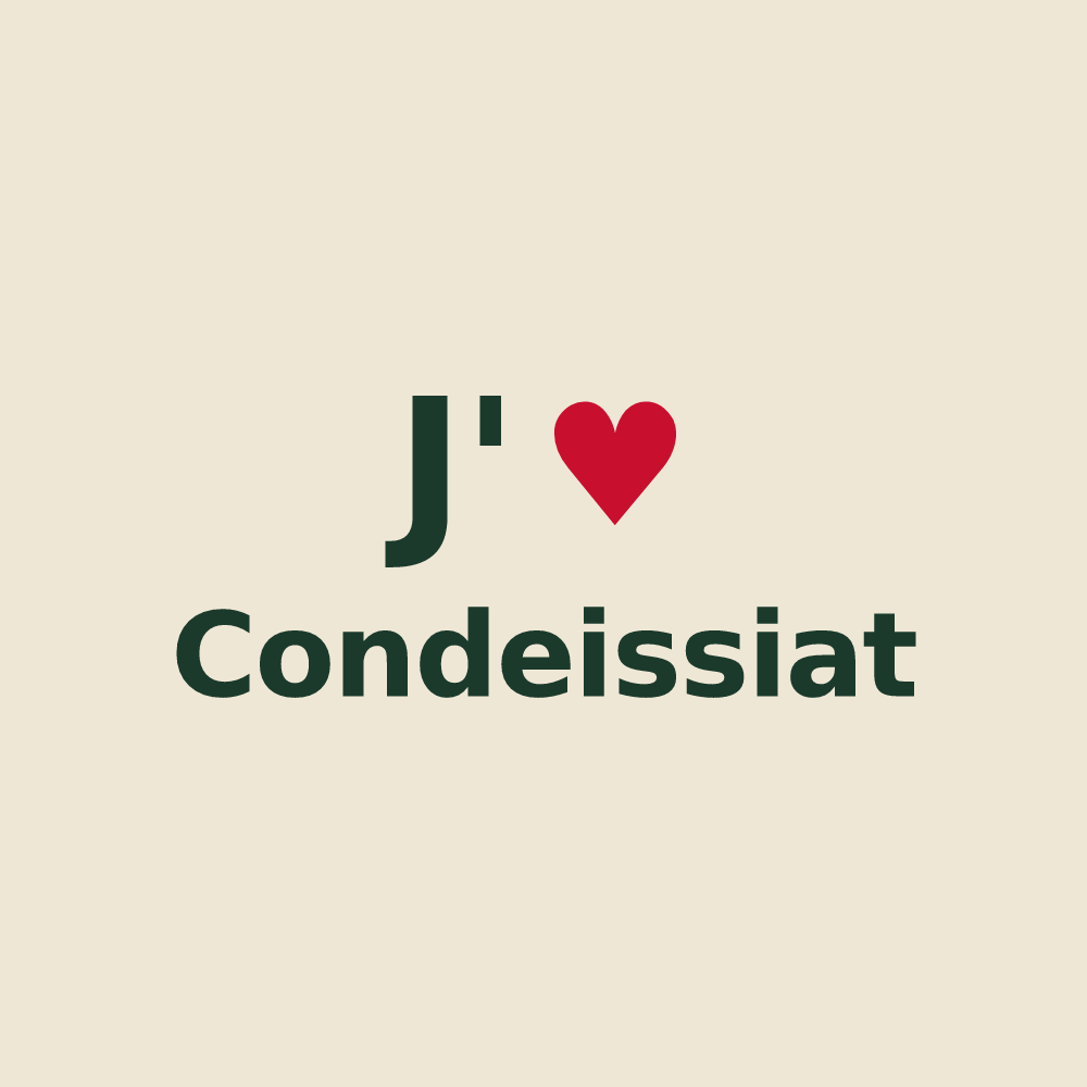 Tote bag personnalisé Condeissiat — design J'aime Condeissiat