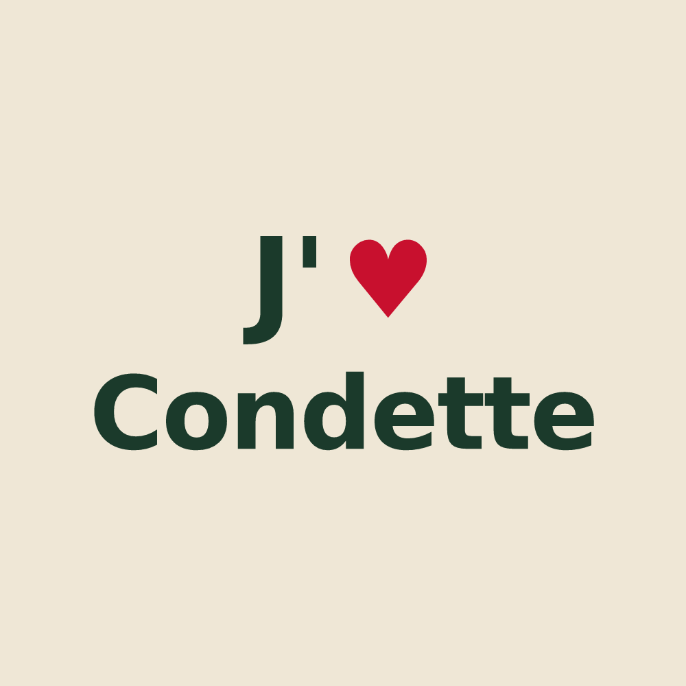Tote bag personnalisé Condette — design J'aime Condette