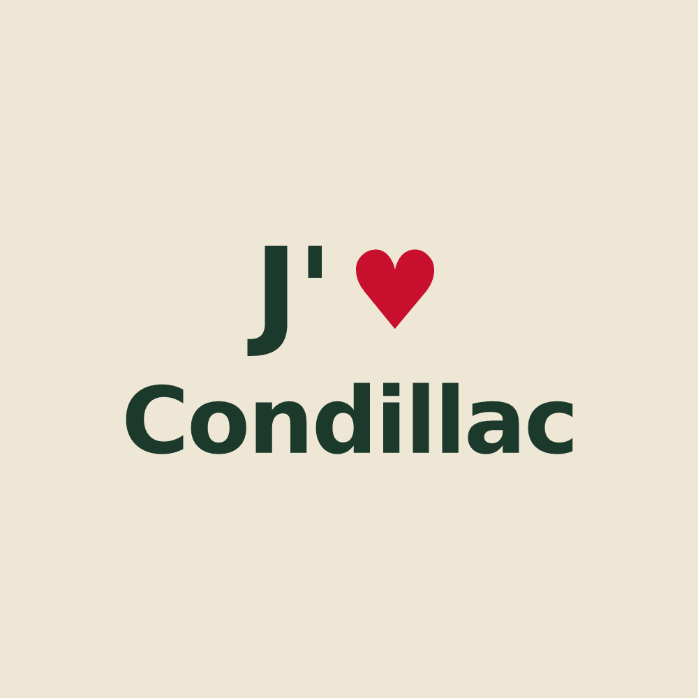 Tote bag personnalisé Condillac — design J'aime Condillac