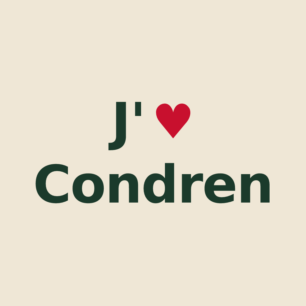 Tote bag personnalisé Condren — design J'aime Condren