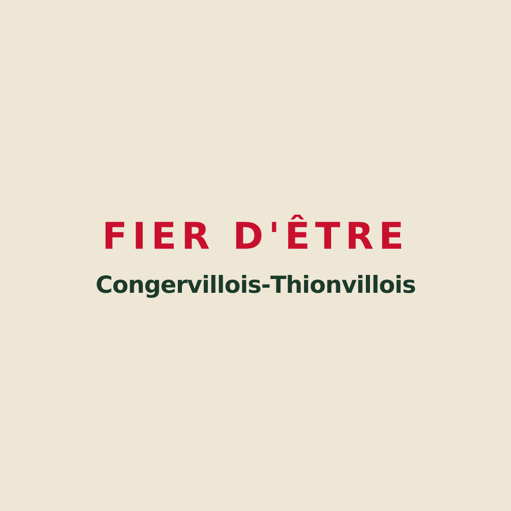 Tote bag « Fier d'être Congervillois-Thionvillois » — design pour Congerville-Thionville