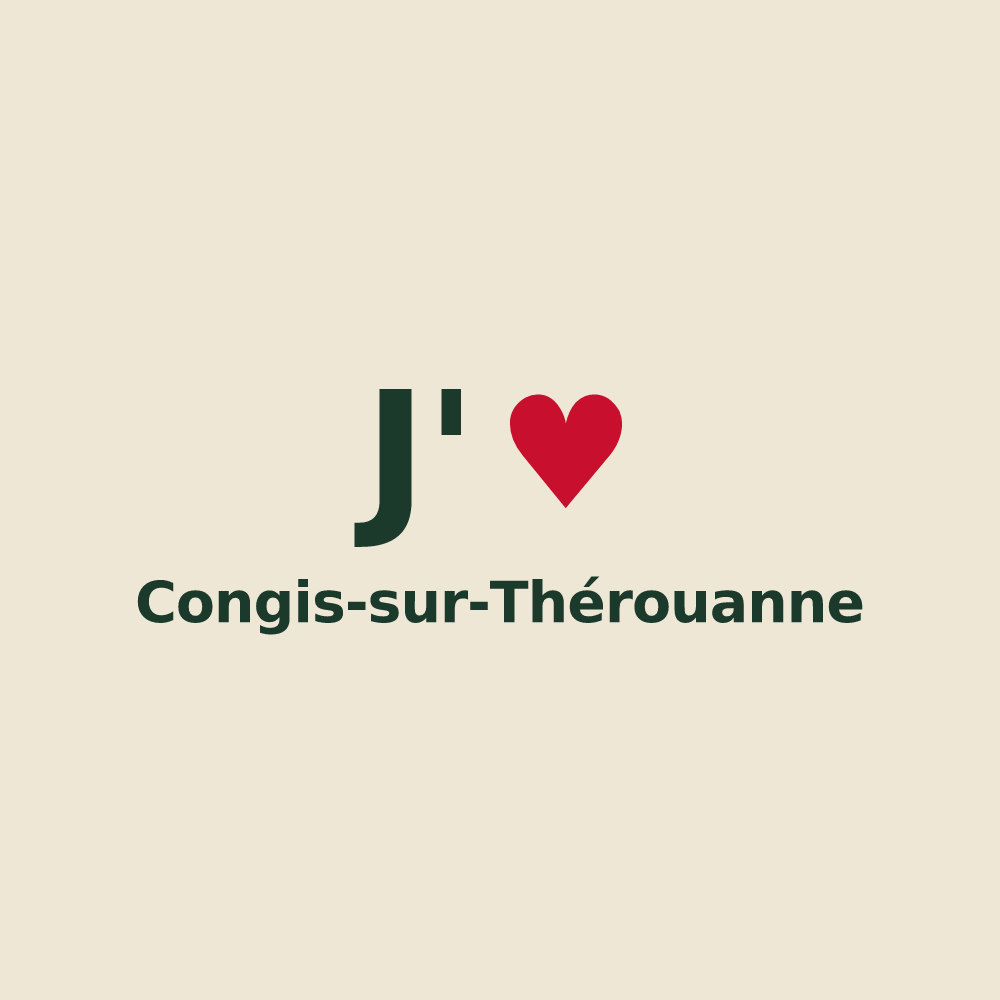 Tote bag personnalisé Congis-sur-Thérouanne — design J'aime Congis-sur-Thérouanne