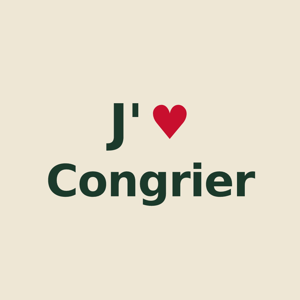Tote bag personnalisé Congrier — design J'aime Congrier