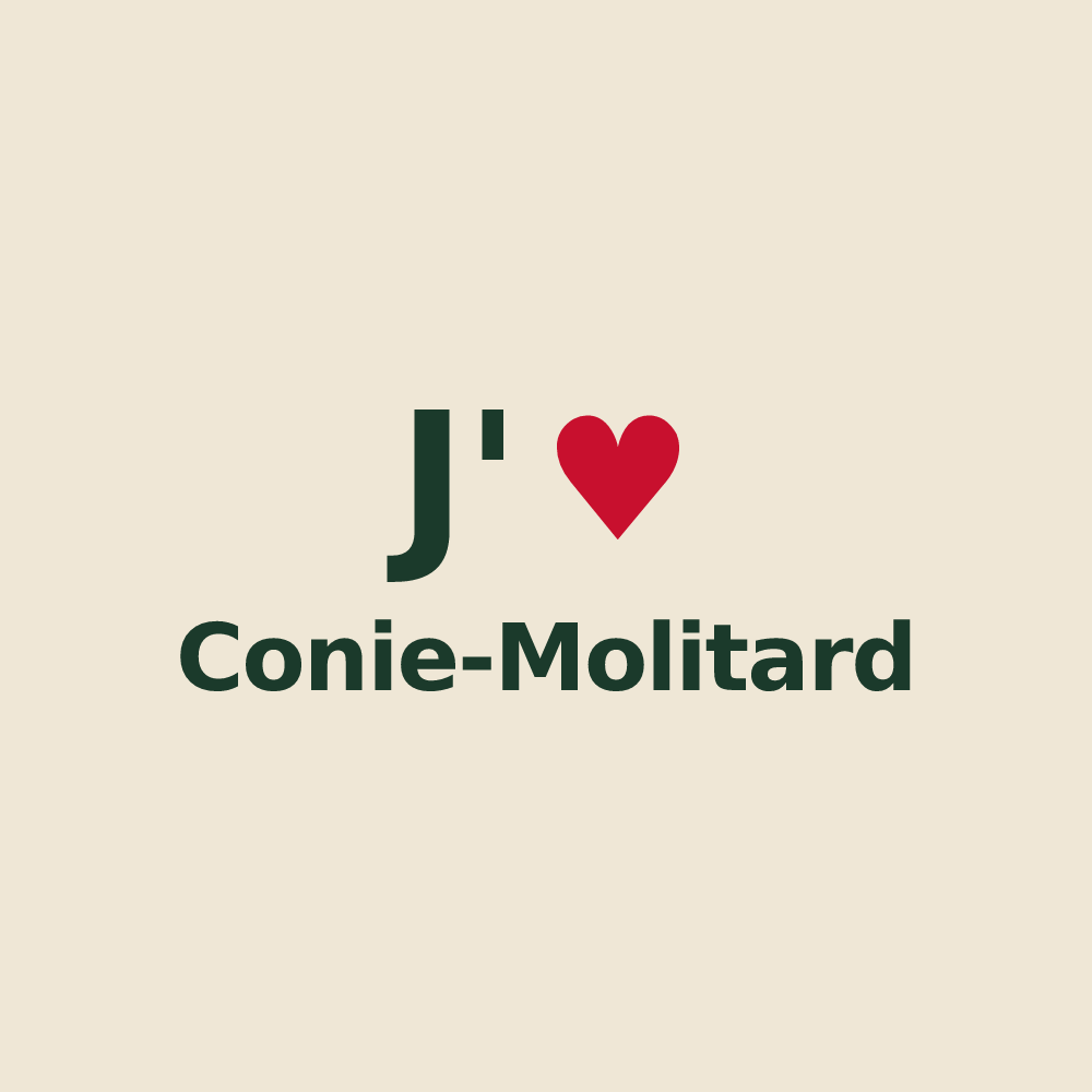Tote bag personnalisé Conie-Molitard — design J'aime Conie-Molitard