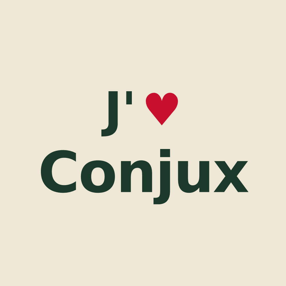Tote bag personnalisé Conjux — design J'aime Conjux