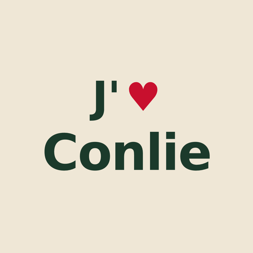 Tote bag personnalisé Conlie — design J'aime Conlie