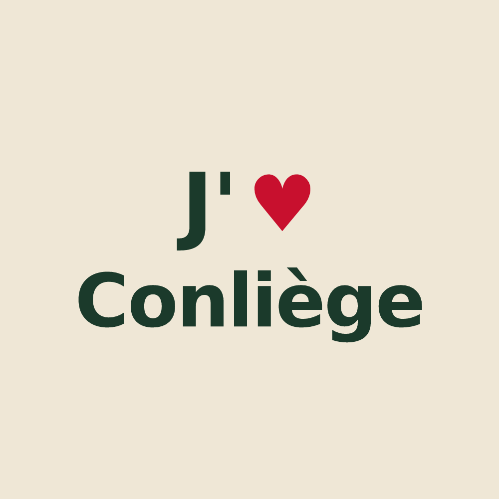 Tote bag personnalisé Conliège — design J'aime Conliège
