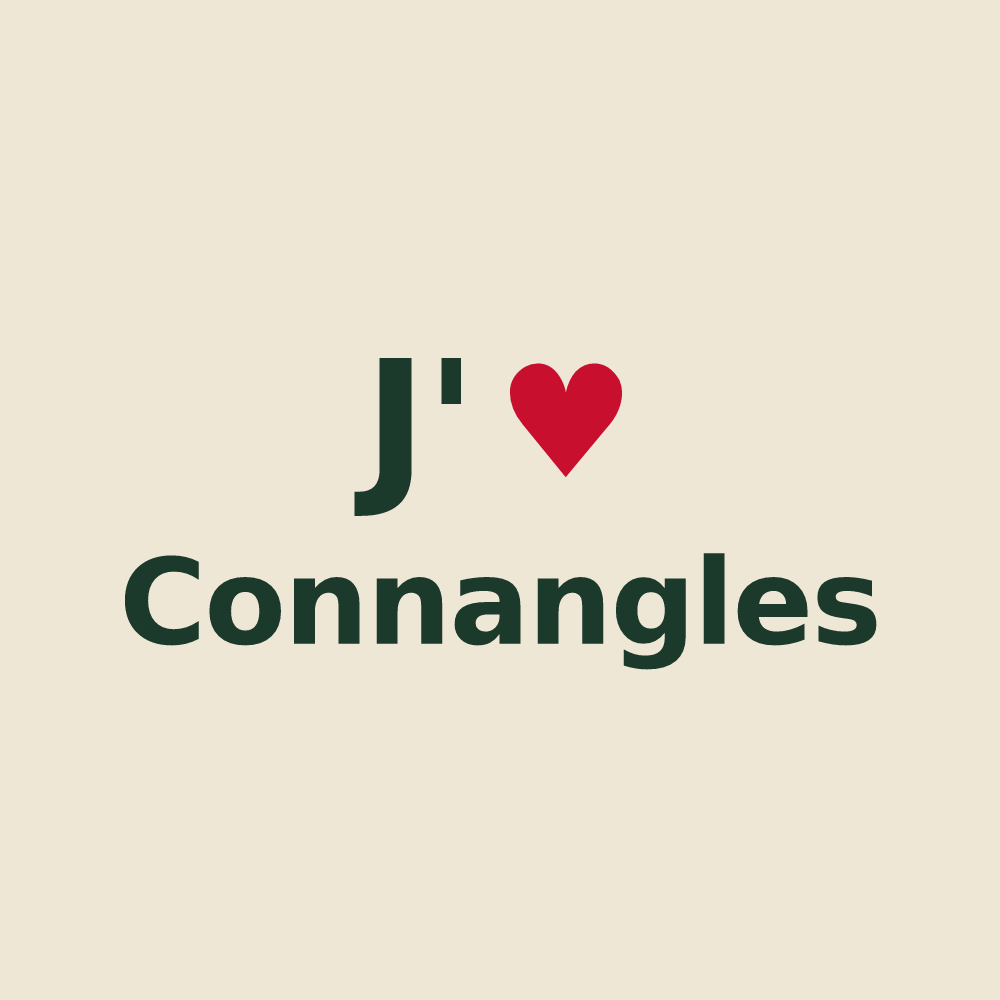 Tote bag personnalisé Connangles — design J'aime Connangles