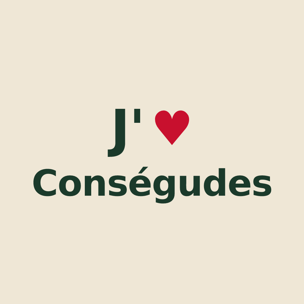 Tote bag personnalisé Conségudes — design J'aime Conségudes