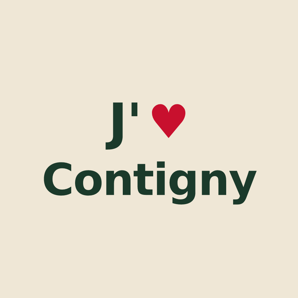 Tote bag personnalisé Contigny — design J'aime Contigny