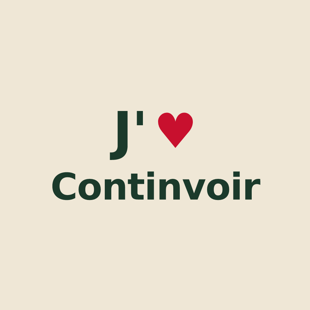 Tote bag personnalisé Continvoir — design J'aime Continvoir