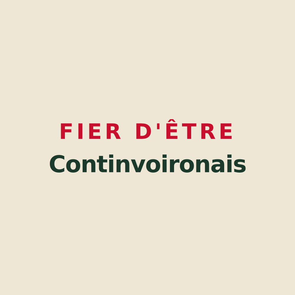 Tote bag « Fier d'être Continvoironais » — design pour Continvoir