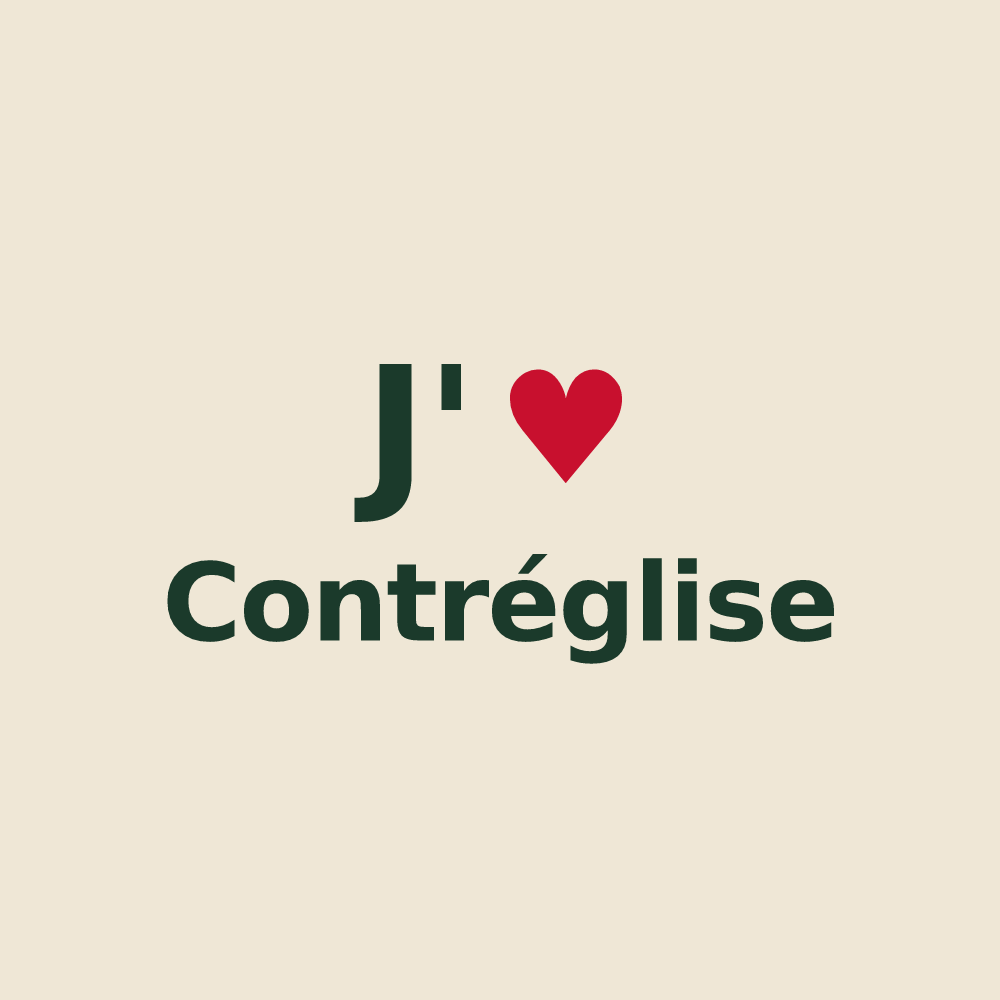 Tote bag personnalisé Contréglise — design J'aime Contréglise