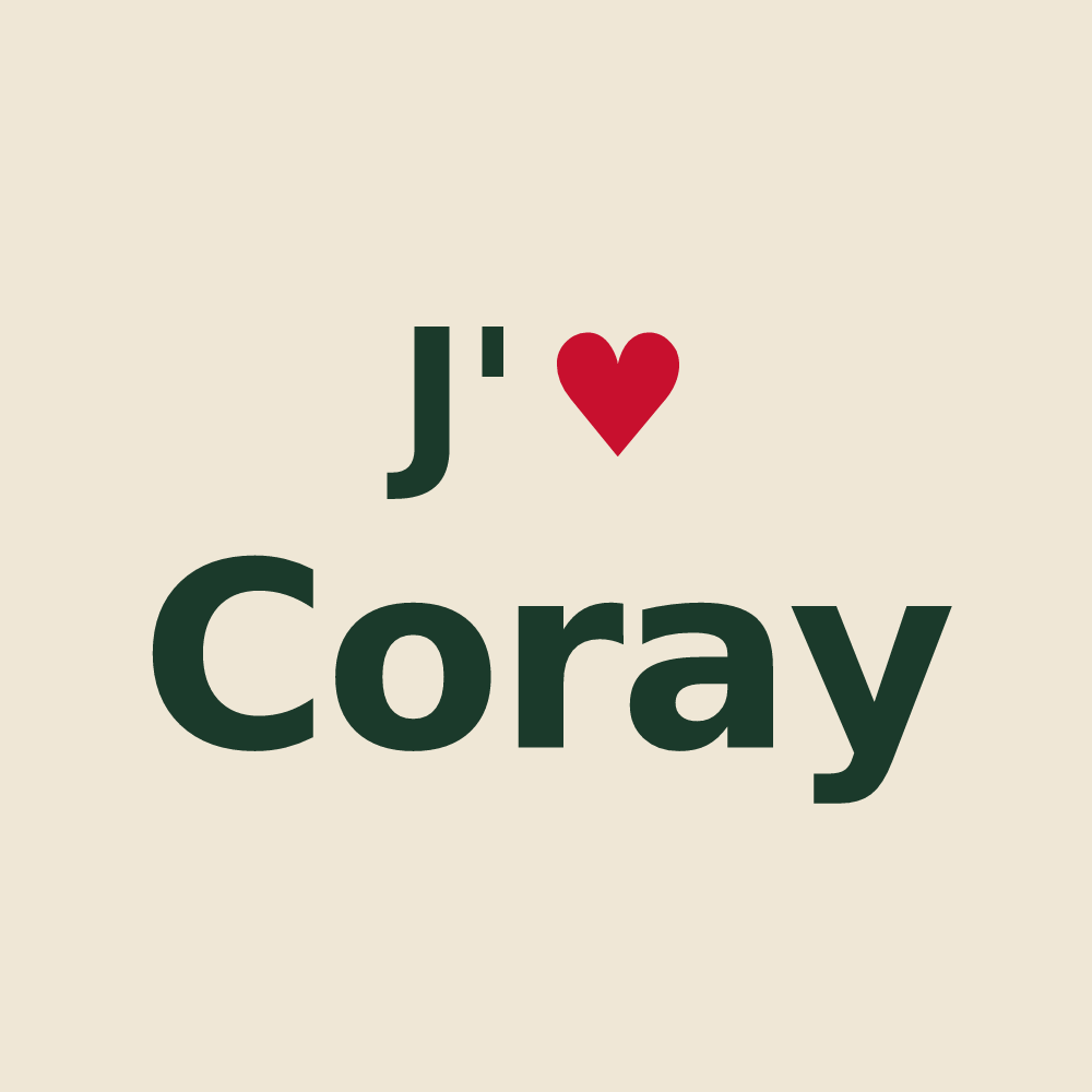 Tote bag personnalisé Coray — design J'aime Coray