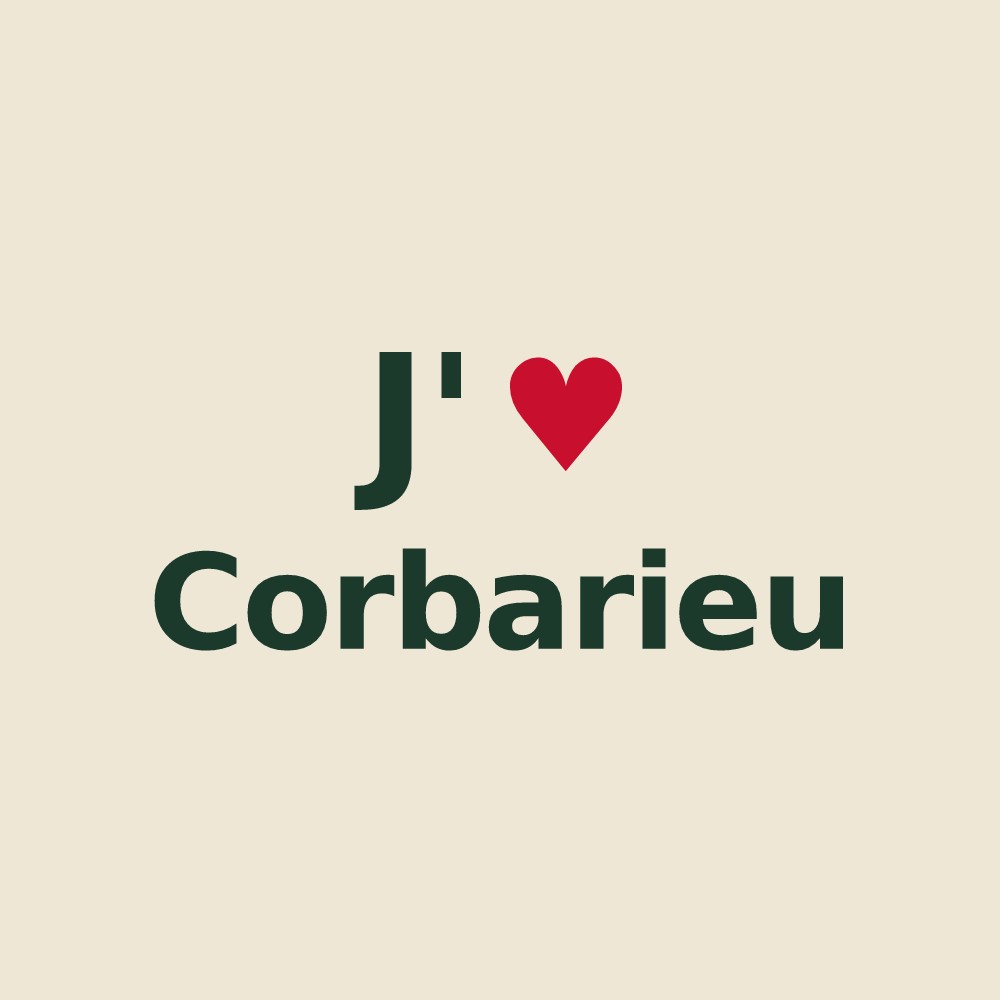 Tote bag personnalisé Corbarieu — design J'aime Corbarieu
