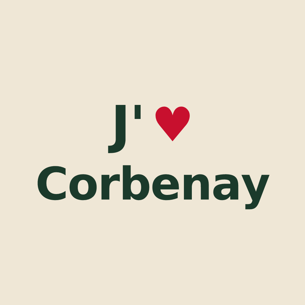 Tote bag personnalisé Corbenay — design J'aime Corbenay