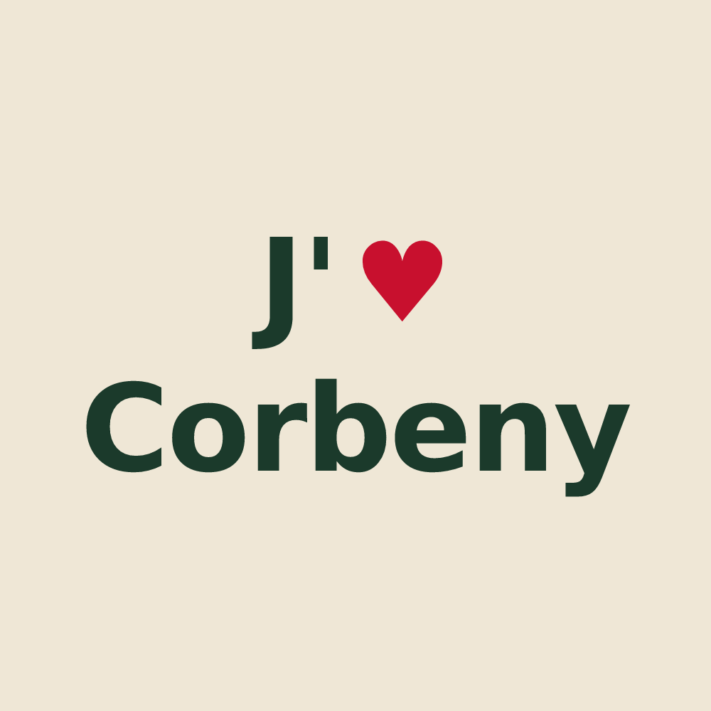 Tote bag personnalisé Corbeny — design J'aime Corbeny