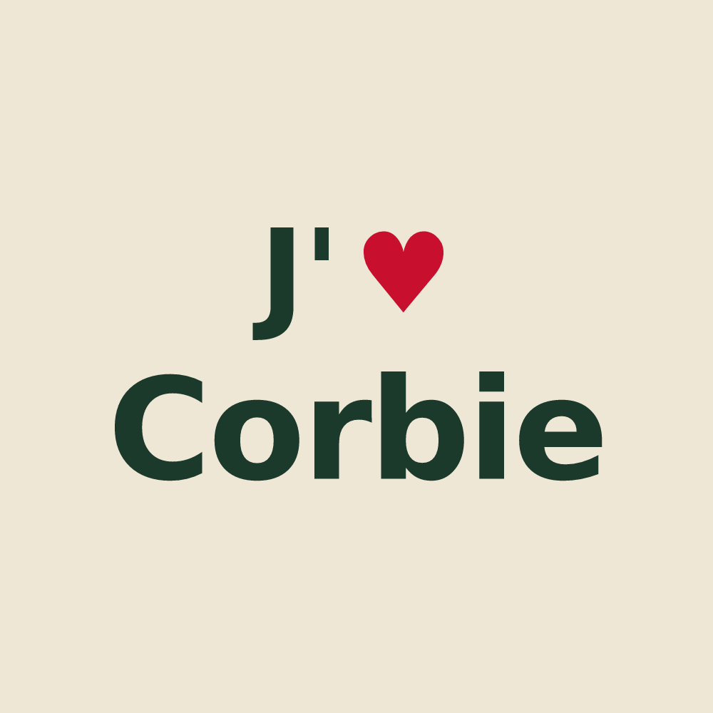Tote bag personnalisé Corbie — design J'aime Corbie
