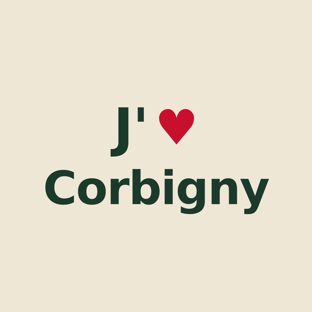 Tote bag personnalisé Corbigny — design J'aime Corbigny