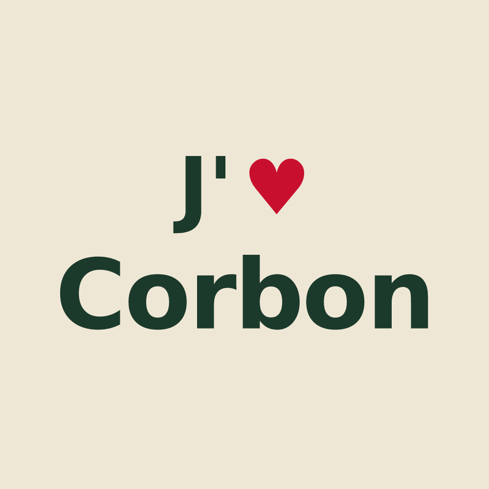 Tote bag personnalisé Corbon — design J'aime Corbon