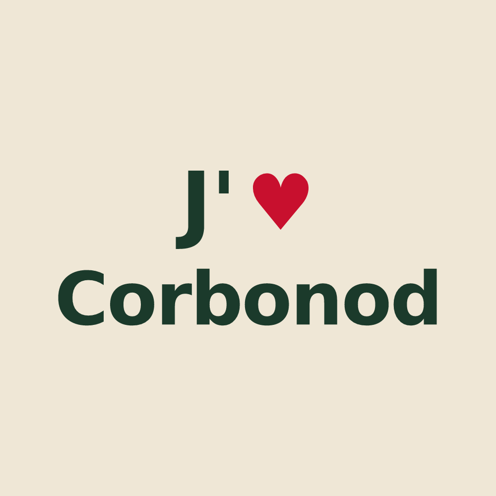 Tote bag personnalisé Corbonod — design J'aime Corbonod