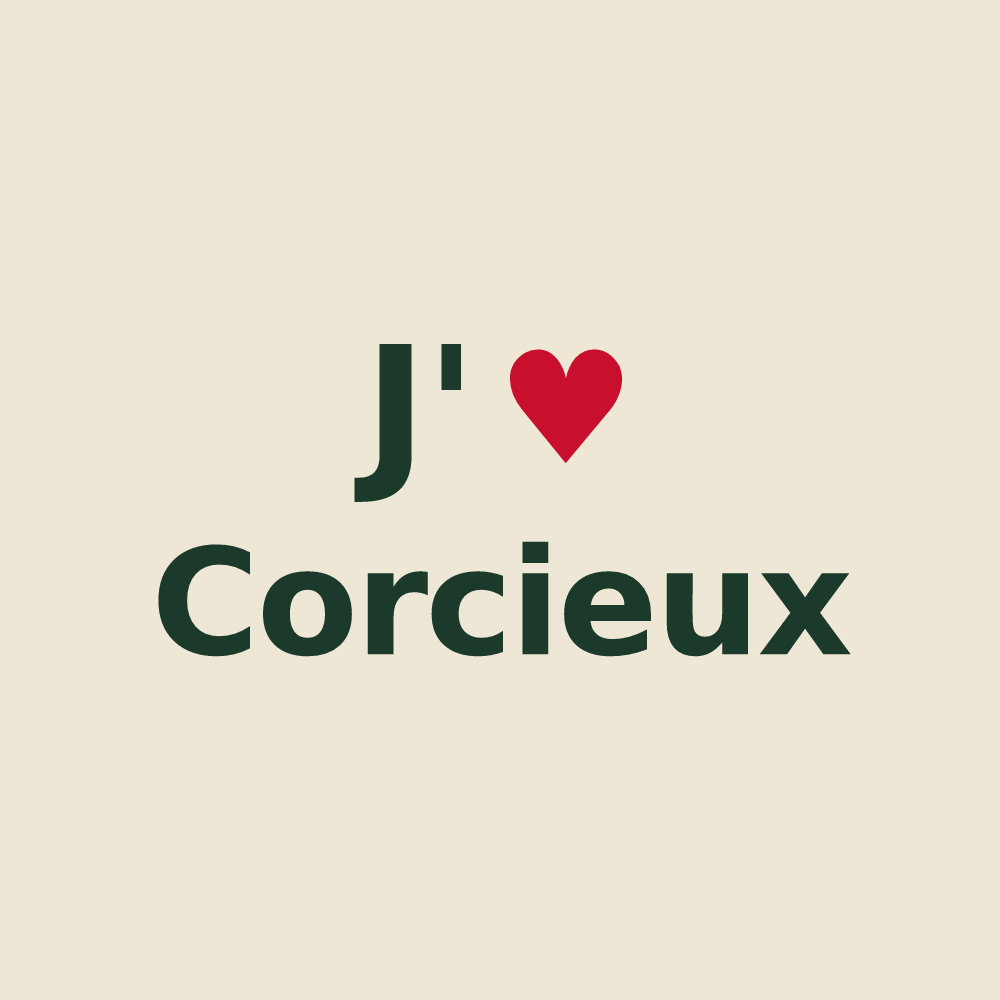 Tote bag personnalisé Corcieux — design J'aime Corcieux