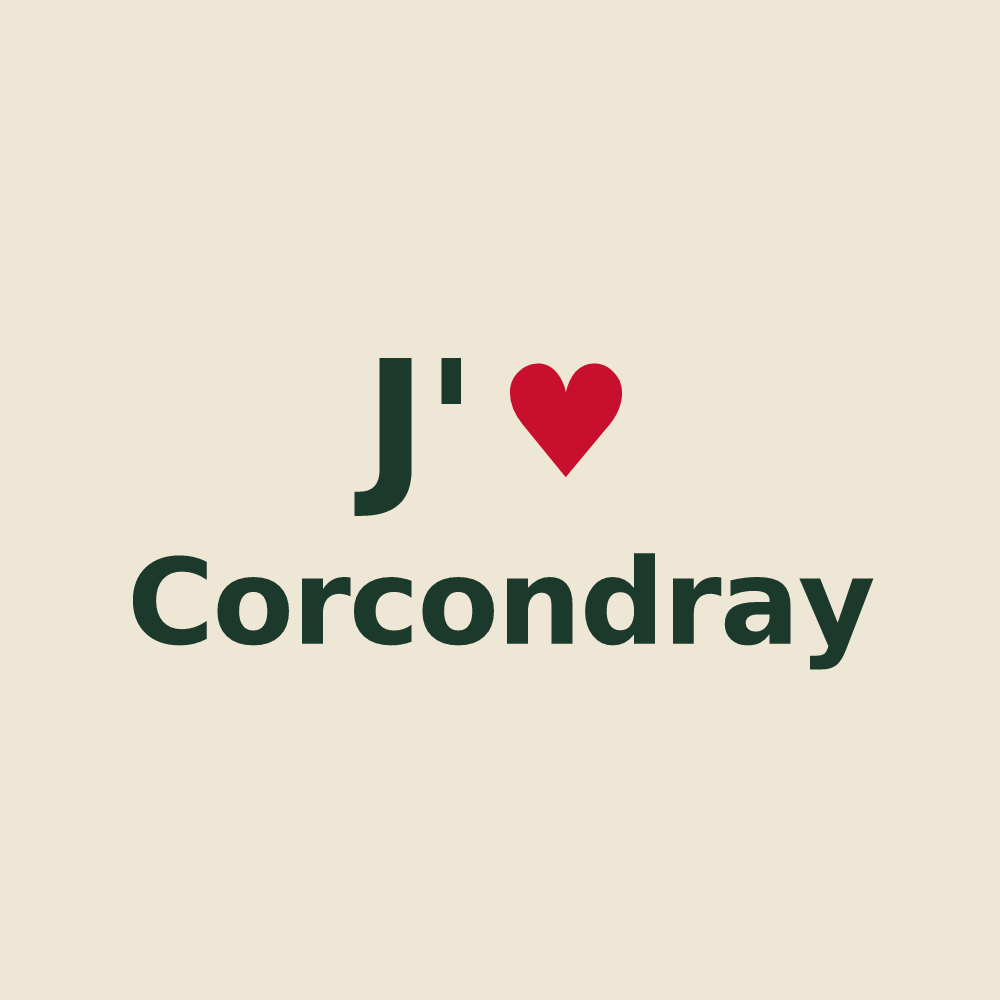 Tote bag personnalisé Corcondray — design J'aime Corcondray