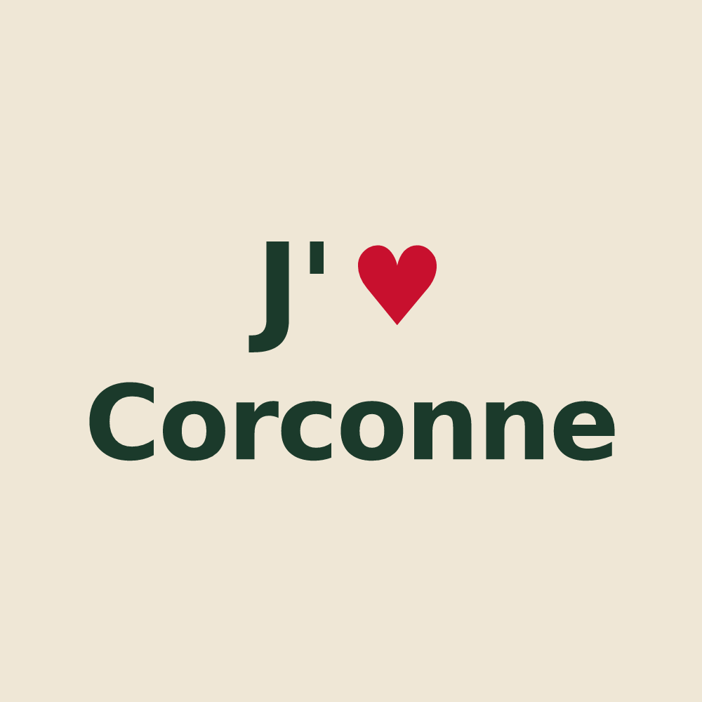 Tote bag personnalisé Corconne — design J'aime Corconne