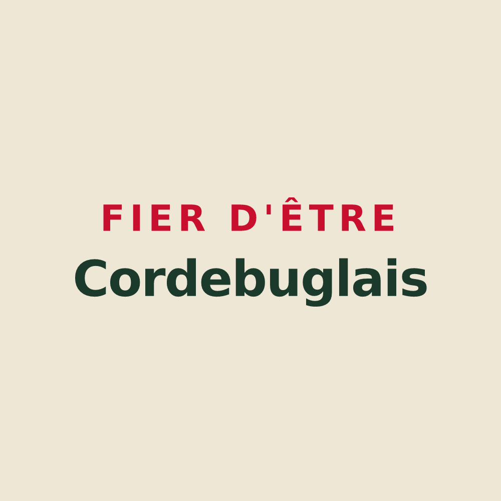 Tote bag « Fier d'être Cordebuglais » — design pour Cordebugle