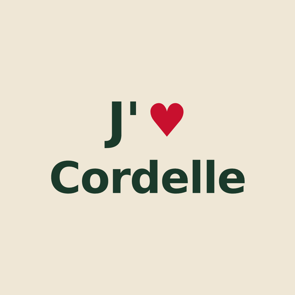 Tote bag personnalisé Cordelle — design J'aime Cordelle
