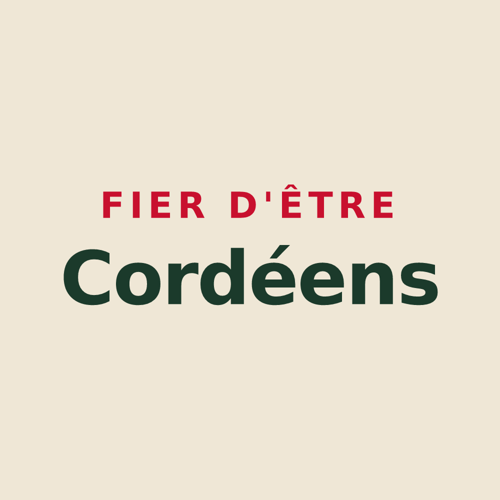 Tote bag « Fier d'être Cordéens » — design pour Cordey