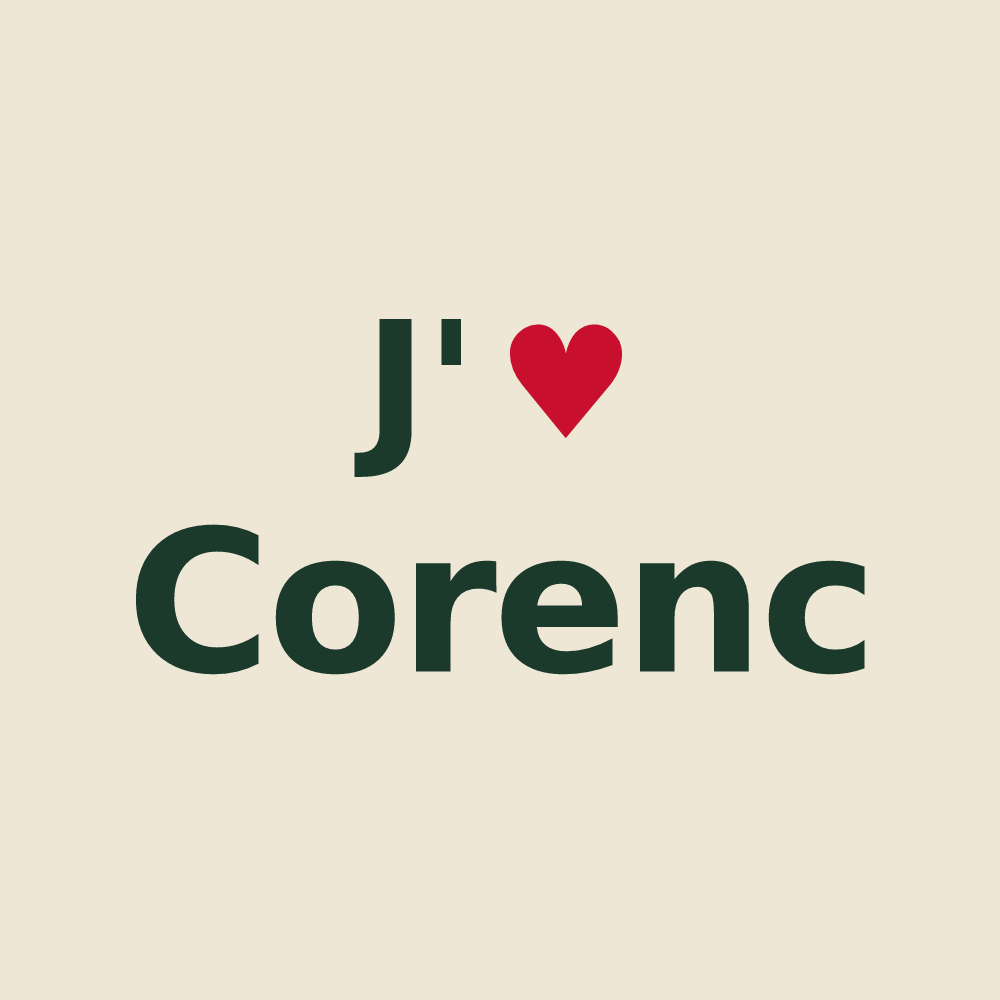 Tote bag personnalisé Corenc — design J'aime Corenc