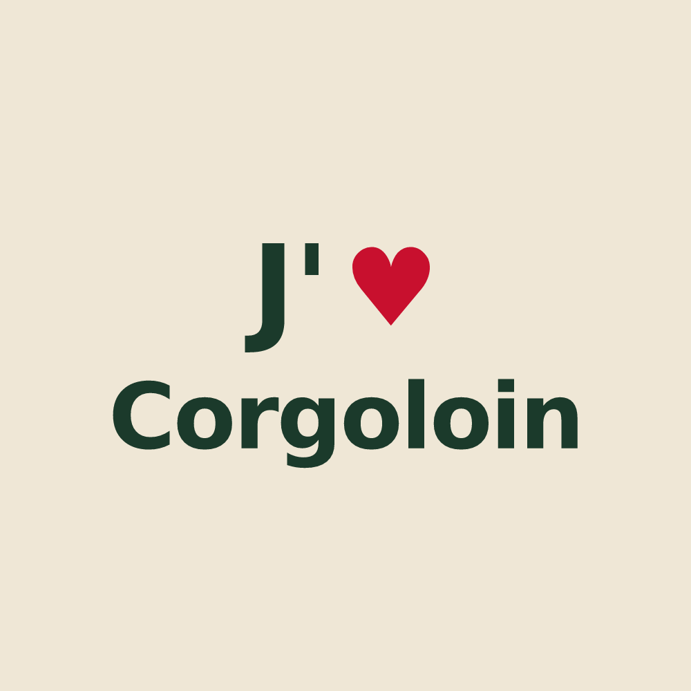 Tote bag personnalisé Corgoloin — design J'aime Corgoloin