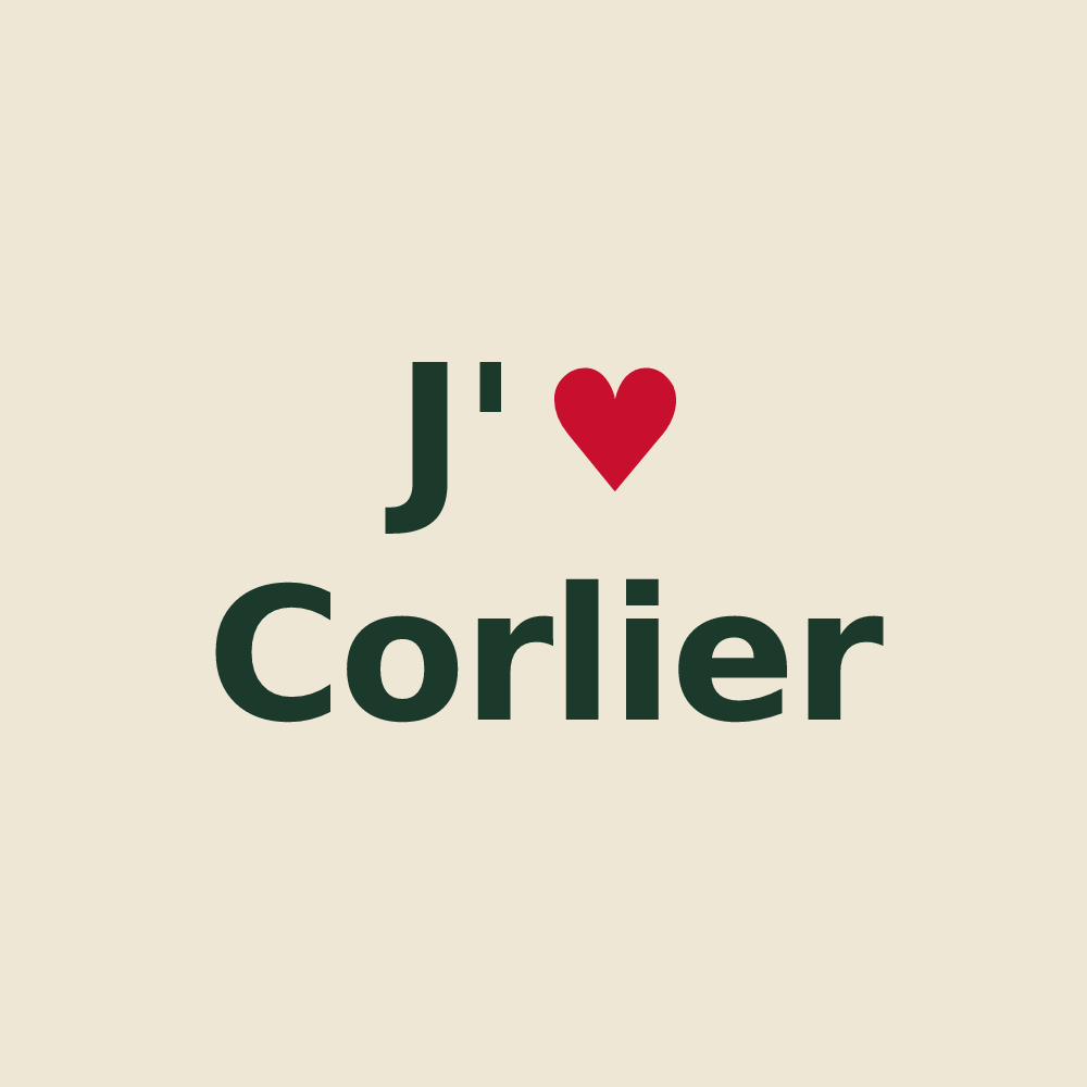 Tote bag personnalisé Corlier — design J'aime Corlier