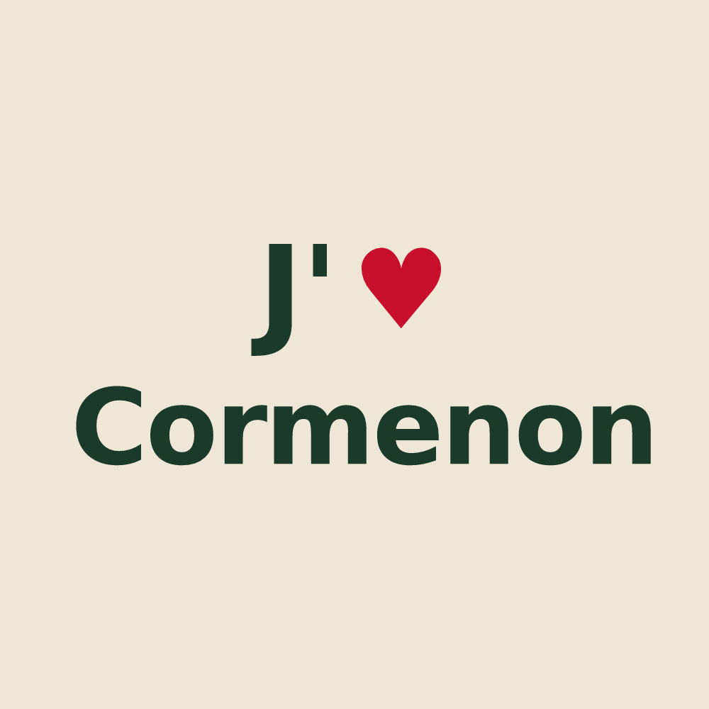 Tote bag personnalisé Cormenon — design J'aime Cormenon