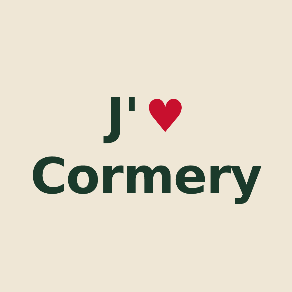 Tote bag personnalisé Cormery — design J'aime Cormery