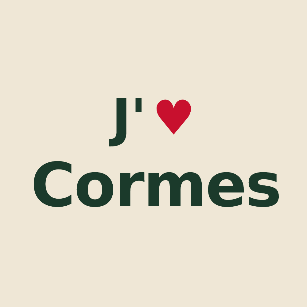 Tote bag personnalisé Cormes — design J'aime Cormes
