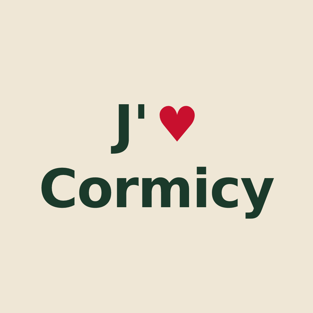 Tote bag personnalisé Cormicy — design J'aime Cormicy