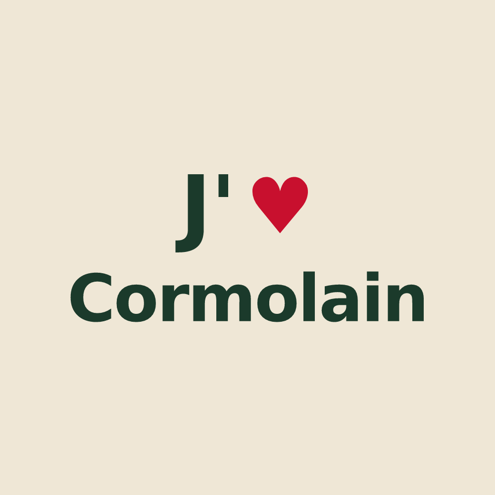 Tote bag personnalisé Cormolain — design J'aime Cormolain