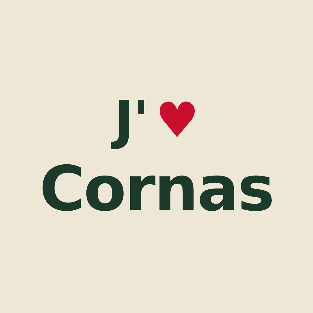 Tote bag personnalisé Cornas — design J'aime Cornas